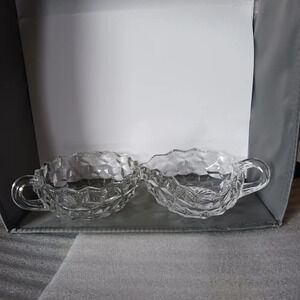 Fostoria  American  vtg candy dish,nut and trinket bowl set of 2